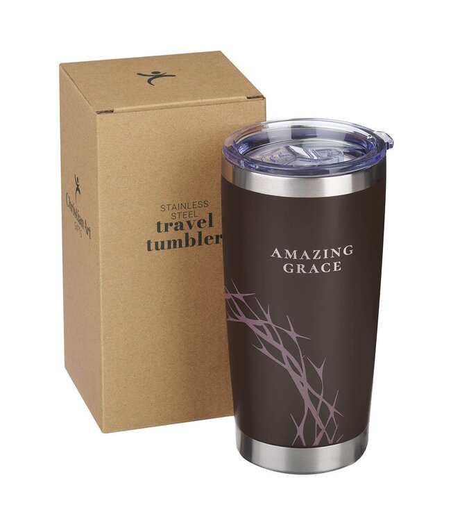 Amazing Grace Brown Stainless Steel Travel Tumbler | 不鏽鋼旅行杯