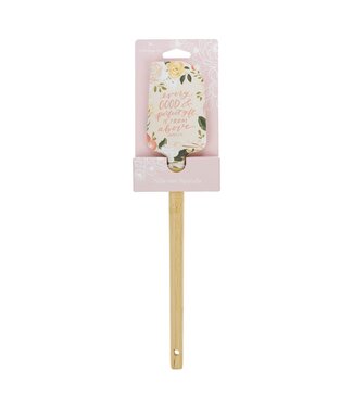 Christian Art Gifts Every Good and Perfect Gift Pink Floral Silicone Spatula – James 1:17 | 矽膠刮刀（鍋鏟）