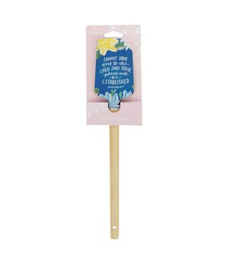 Christian Art Gifts The Commit Your Work to the Lord Navy Floral Silicone Spatula – Proverbs 16:3 | 矽膠刮刀（鍋鏟）