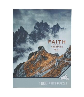 Christian Art Gifts Faith Can Move Mountains 1000-piece Puzzle - Matthew 17:20 | 1000塊拼圖