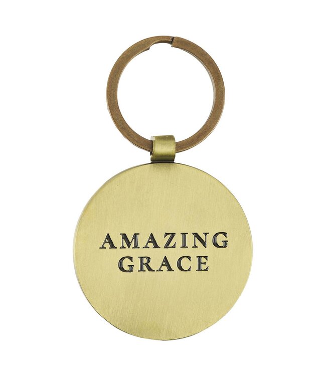 Amazing Grace Antique Gold Metal Keychain | 金屬鑰匙圈