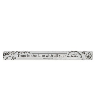 Christian Art Gifts Trust in the Lord Monochrome Large Magnetic Strip - Proverbs 3:5 | 大條冰箱貼