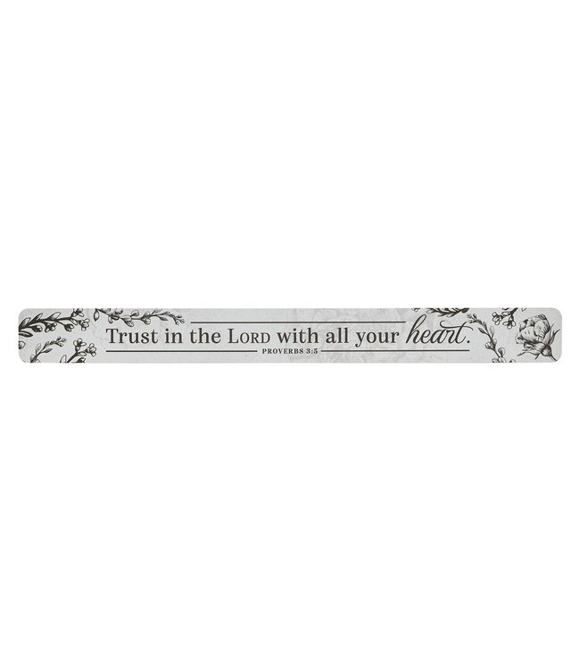 Trust in the Lord Monochrome Large Magnetic Strip - Proverbs 3:5 | 大條冰箱貼