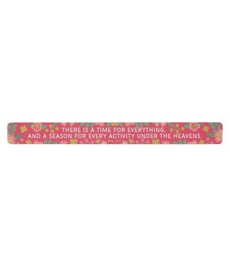 Christian Art Gifts Time for Everything Pink Floral Large Magnetic Strip - Ecclesiastes 3:1 | 大條冰箱貼