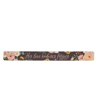 Christian Art Gifts His Love Endures Forever Large Magnetic Strip - Psalm 118:29 | 大條冰箱貼