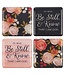 Be Still and Know Painted Peonies Magnet Set - Psalm 46:10 | 冰箱貼套裝