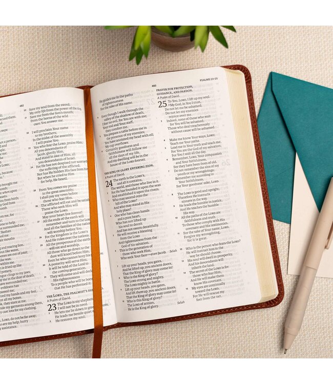 NASB Personal Size Bible, Burnt Sienna LeatherTouch