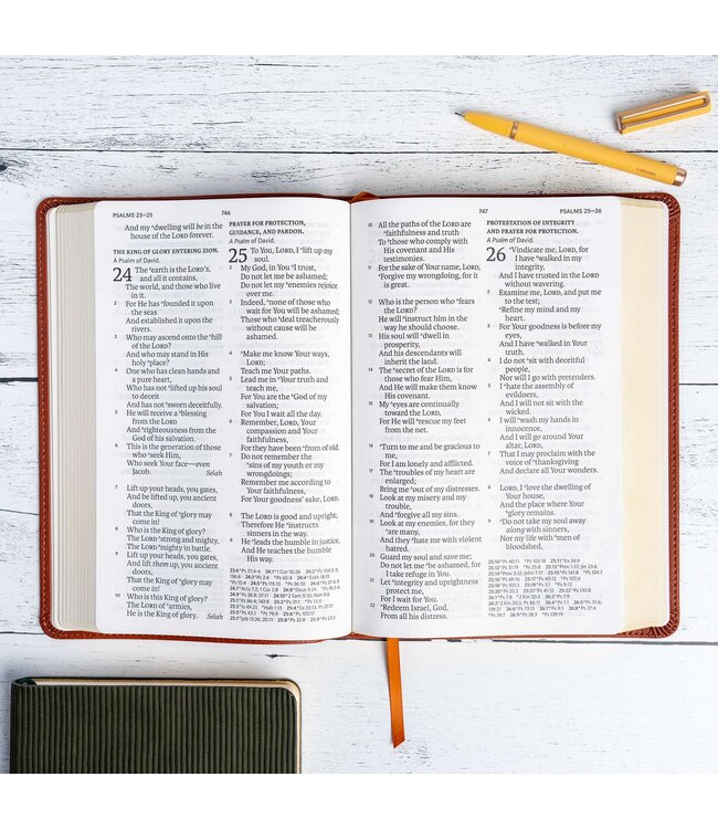 NASB Personal Size Giant Print Bible, Burnt Sienna LeatherTouch
