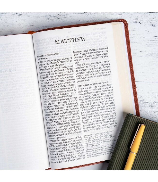 NASB Personal Size Giant Print Bible, Burnt Sienna LeatherTouch