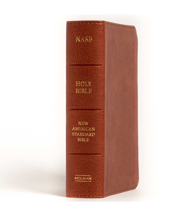 NASB Large Print Compact Reference Bible, Burnt Sienna LeatherTouch