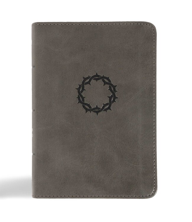 NASB Large Print Compact Reference Bible, Charcoal LeatherTouch