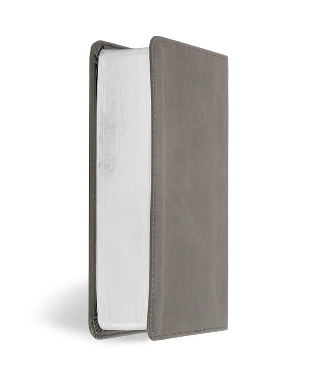 NASB Large Print Compact Reference Bible, Charcoal LeatherTouch