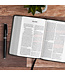 NASB Large Print Compact Reference Bible, Charcoal LeatherTouch
