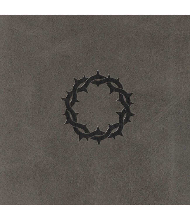 NASB Large Print Compact Reference Bible, Charcoal LeatherTouch