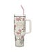 Everything Beautiful Whimsical Blooms 40 oz Stainless Steel Travel Tumbler - Ecclesiastes 3:11 | 40 盎司不鏽鋼旅行杯連吸管