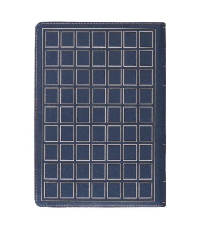 The Plans Modern Blue Grid Classic Journal with Zipper Closure - Jeremiah 29:11 | 現代藍格紋經典筆記本，附拉鍊封口