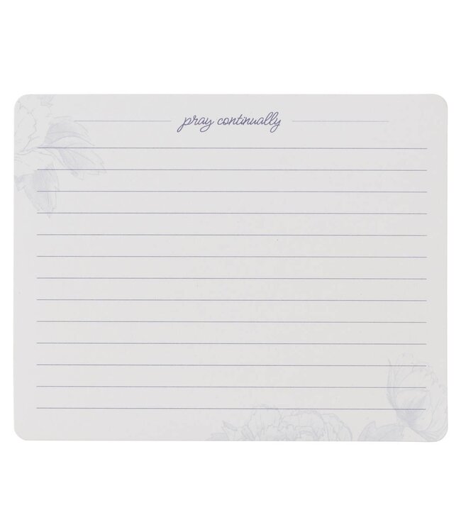 Confession of Our Hope Blue Floral Prayer Cards in Tin - Hebrews 10:23 | 鐵盒裝祈禱卡