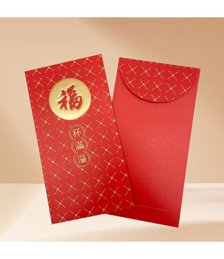 台灣華宣 CCLM 浮雕燙金紅包——福杯滿溢（3入）