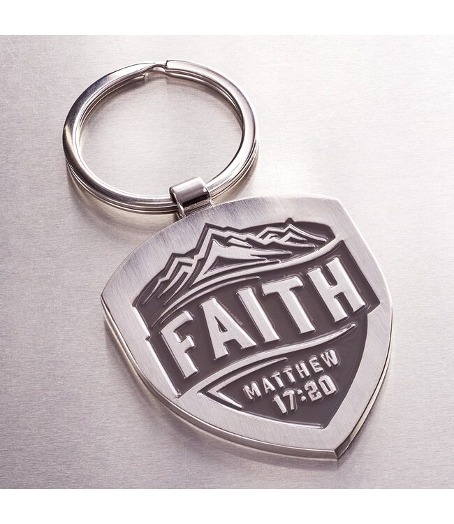 Faith Mountain Vista Metal Key Ring - Matthew 17:20 | 金屬鑰匙圈