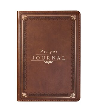 Christian Art Gifts The Lord's Prayer Brown Faux Leather Prayer Journal - Matthew 6: 9-13 | 仿皮祈禱日誌