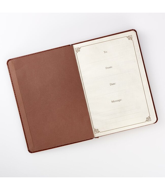 The Lord's Prayer Brown Faux Leather Prayer Journal - Matthew 6: 9-13 | 仿皮祈禱日誌