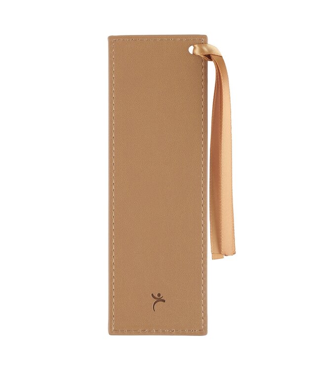 Give Thanks Butterscotch Faux Leather Bookmark - Psalm 106:1 | 仿皮書籤