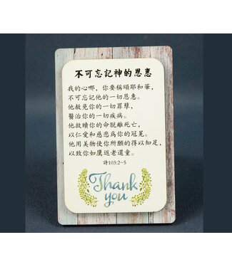 信望愛書房 Faith Hope Love Bookstore 雙層木磁性貼 C1381 不可忘記神的恩惠