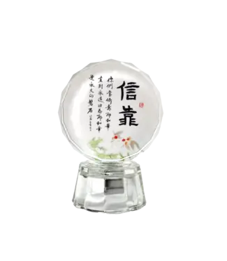 芥菜種 Kelvin Collections 書法水晶燈座——信靠