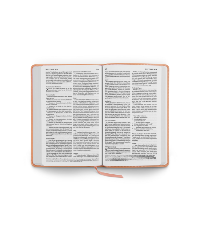 ESV Thinline Bible (TruTone, Blush Rose, Emblem Design)