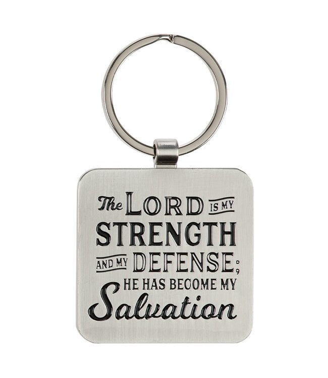 Strength and Defense Lion Silver Metal Keychain - Exodus 15:2 | 金屬鑰匙圈