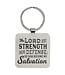 Strength and Defense Lion Silver Metal Keychain - Exodus 15:2 | 金屬鑰匙圈