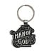 Man of God Black and Silver Metal Keychain - 1 Timothy 6:11 | 金屬鑰匙圈