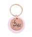 Be Grateful Rose Gold Key Ring with Soft Pink Disc | 鑰匙圈