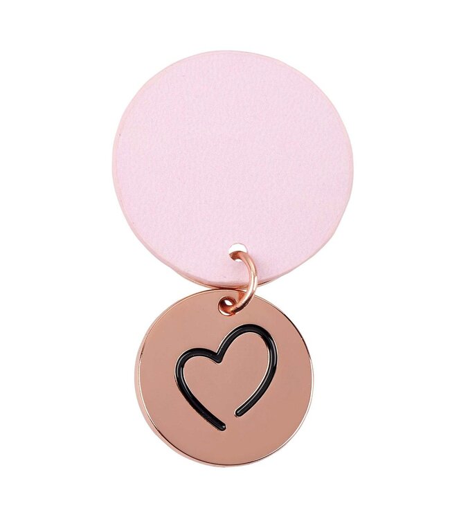 Be Grateful Rose Gold Key Ring with Soft Pink Disc | 鑰匙圈