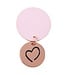 Be Grateful Rose Gold Key Ring with Soft Pink Disc | 鑰匙圈