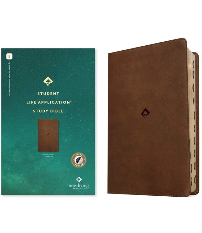 NLT Student Life Application Study Bible, Filament Enabled (LeatherLike, Indexed, Rustic Brown, Red Letter)