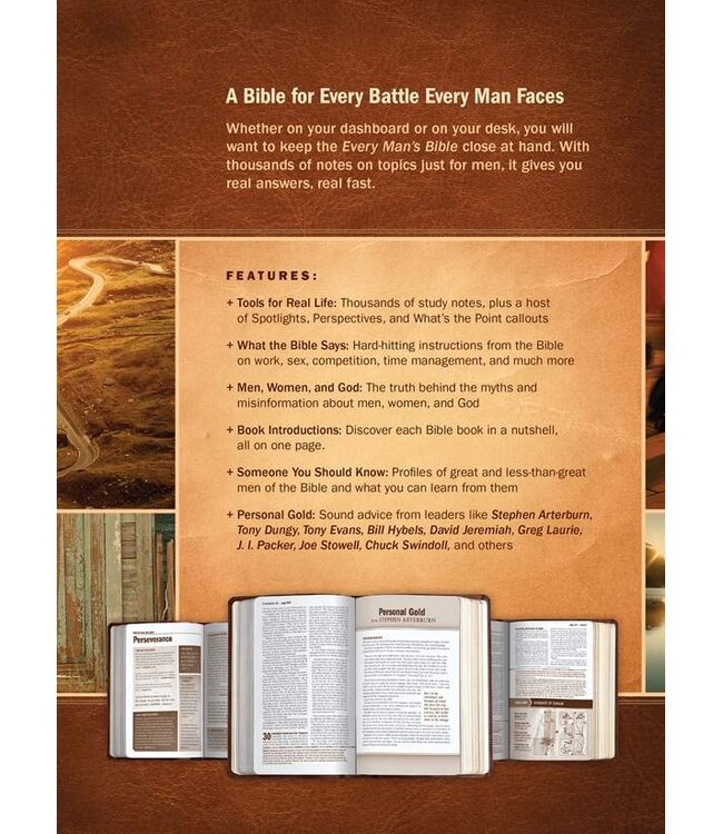 Every Man’s Bible NIV, Large Print (LeatherLike, Black/Tan TuTone)