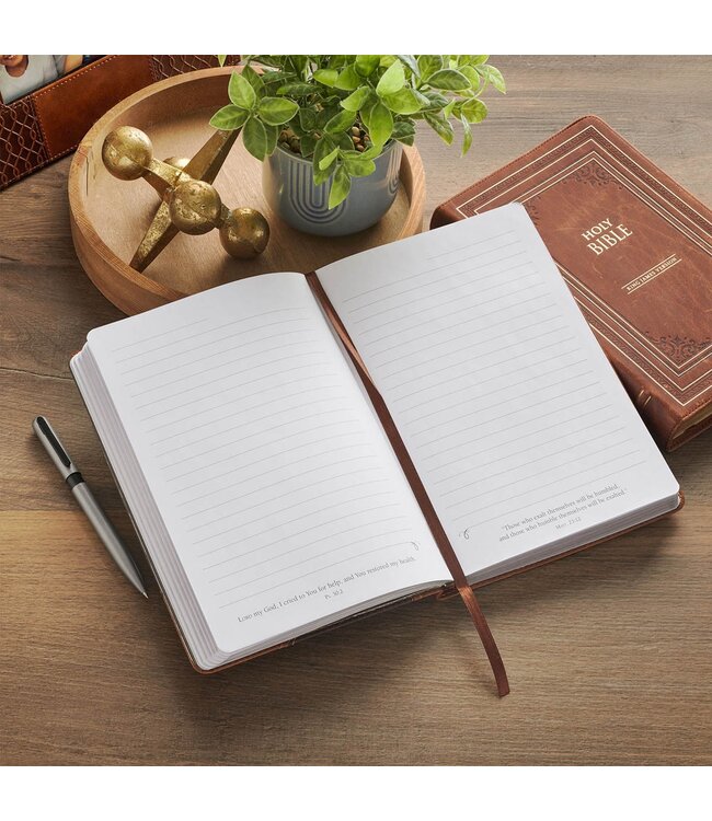 Stand Firm in the Faith Honey-brown and Espresso Faux Leather Classic Journal - 1 Corinthians 16:13 | 仿皮筆記本