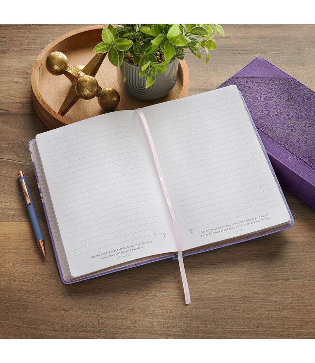 Faithful Promise Lavender Garden Faux Leather Classic Journal - Hebrews 10:23