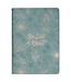 Be Still and Know Teal Floral Faux Leather Classic Journal with Zipper Closure - Psalm 46:10 | 仿皮筆記本（拉鍊封口）