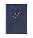 Amazing Grace Navy Blue Floral Faux Leather Classic Journal Zipper Closure | 仿皮筆記本（拉鍊封口）