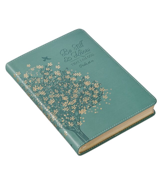 Be Still & Know Teal Faux Leather Classic Journal - Psalm 46:10 | 仿皮筆記本