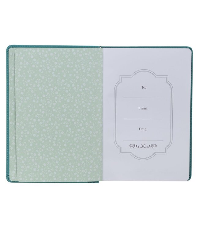 Be Still & Know Teal Faux Leather Classic Journal - Psalm 46:10 | 仿皮筆記本