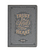 Trust in the Lord Charcoal Faux Leather Classic Journal - Proverbs 3:5 | 仿皮筆記本