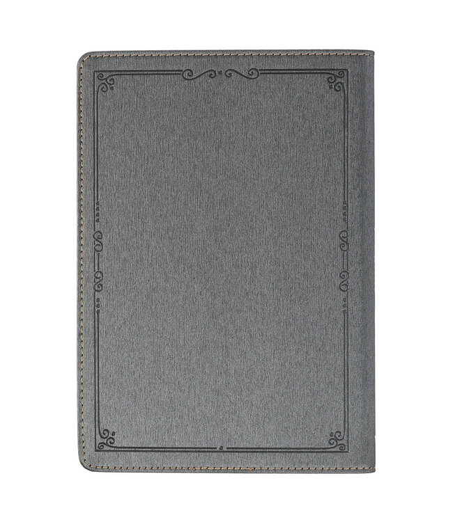 Trust in the Lord Charcoal Faux Leather Classic Journal - Proverbs 3:5 | 仿皮筆記本