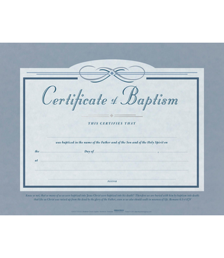 B&H Publishing Group Certificate of Baptism - Flat (Package of 6): Romans 6:3-4 (CSB) |  受洗證書（一包6張）