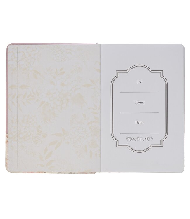 Done in Love Pink Floral Classic Journal with Elastic Closure and Pen Holder - 1 Corinthians 16:14 | 仿皮筆記本 附彈性封口與筆插