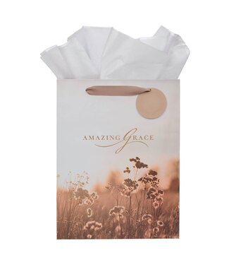 Christian Art Gifts Amazing Grace Wildflower and Crown of Thorns Large Portrait Gift Bag | 禮物袋（大）