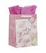 Walk by Faith Pink Cosmos Large Portrait Gift Bag - 2 Corinthians 5:7 | 禮物袋（大）