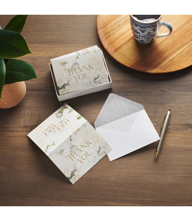 Ivory Rose Wedding Thank You Note Card Set | 婚禮致謝卡套組